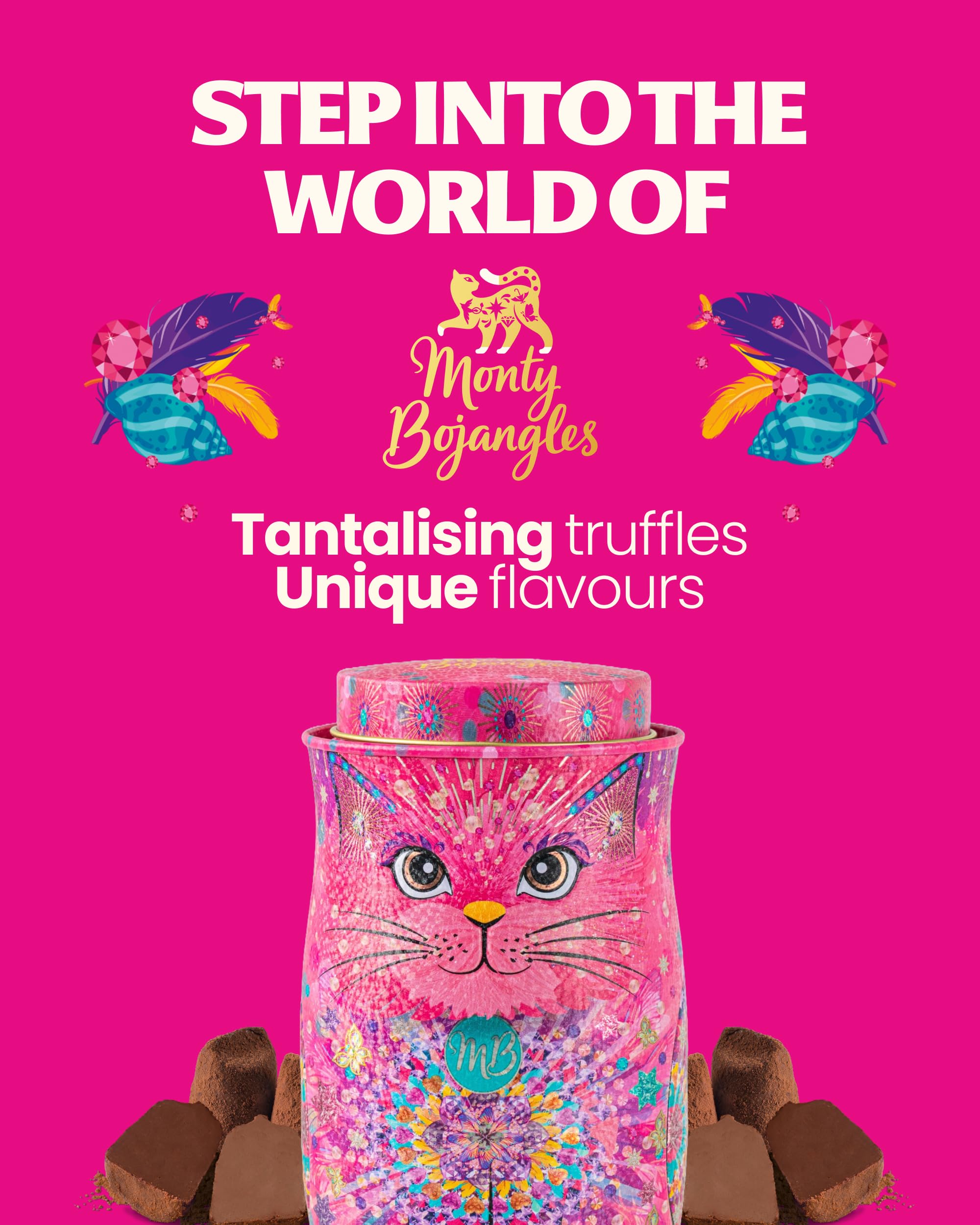 Amazon.com : Monty Bojangles Cocoa Dusted Chocolate Truffles Cat